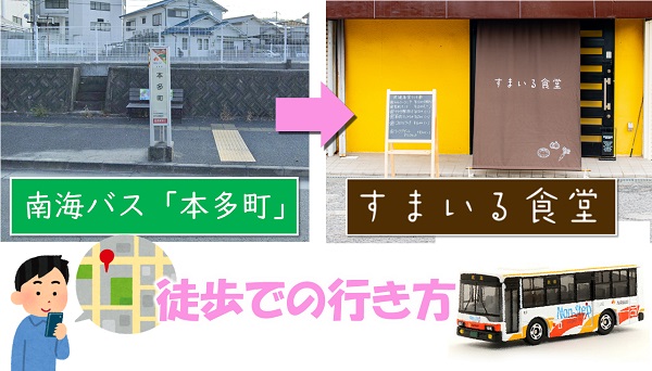 河内長野すまいる食堂へのバス停からの行き方