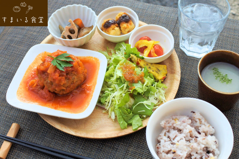 河内長野すまいる食堂ハンバーグランチ