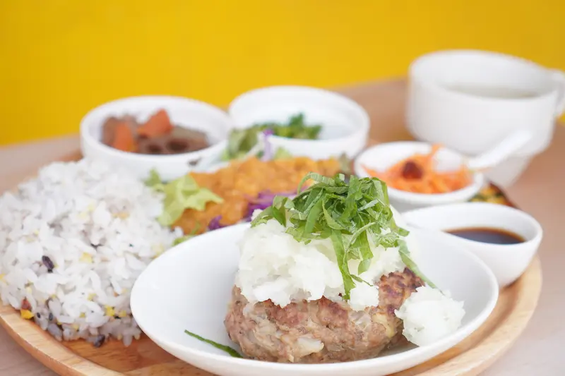 河内長野すまいる食堂野菜のハンバーグプレート