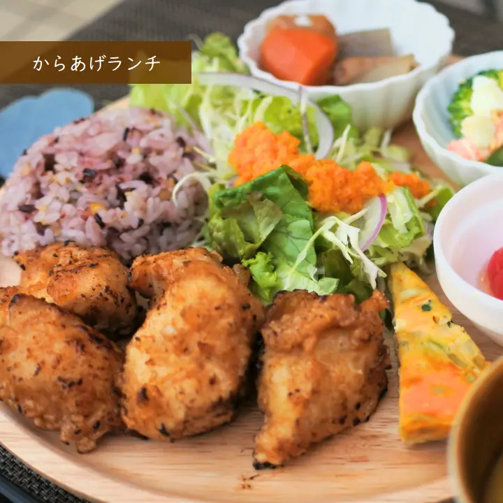河内長野すまいる食堂鶏の唐揚げランチ